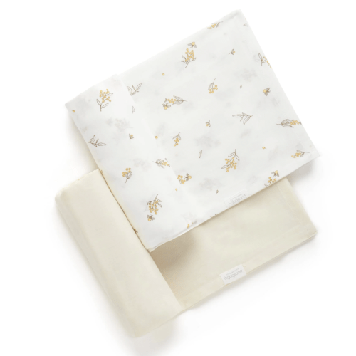 Purebaby 2 Pk Wattle Bee Muslin Wrap | Perth | Babyroad