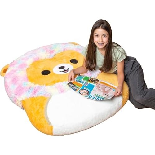 BigMouth x Squishmallows Original Inflat-A-Pal, Inflatable Floor Pillow, Jumbo Animal Cushion Lounger for Kids
