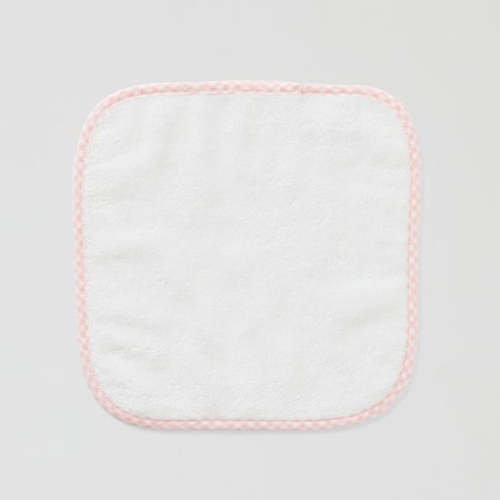 Baby Washcloths (pair) | Weezie Towels | Light Pink Gingham
