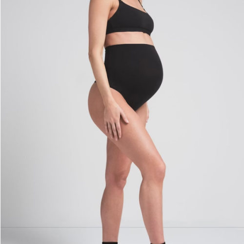 COTTON JERSEY MATERNITY NURSING SCOOP BRALETTE | SOOT | SKIMS