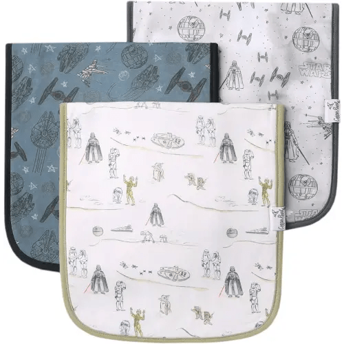 Copper Pearl Baby Burp Cloth Large 21''x10'' Size Premium Absorbent Triple Layer 3-Pack Gift Set Tatooine