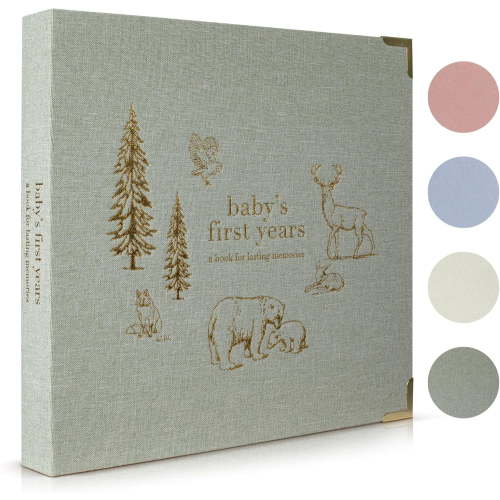 Keepsake Memory Book for Boys and Girls – Timeless First 5 Year Book – Neutral Journal Scrapbook or Photo Album - Record a Milestone for Every Event from Birth to Age 5