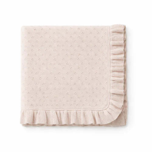 Oatmeal Ruffle Knit Blanket | Aster & Oak