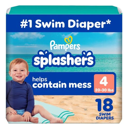 Pampers Splashers Disposable Swim Pants - (Select Size and Count)