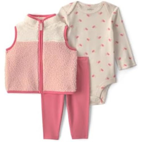Carter's Baby Girls' 3-piece Bodysuit Pant Sets