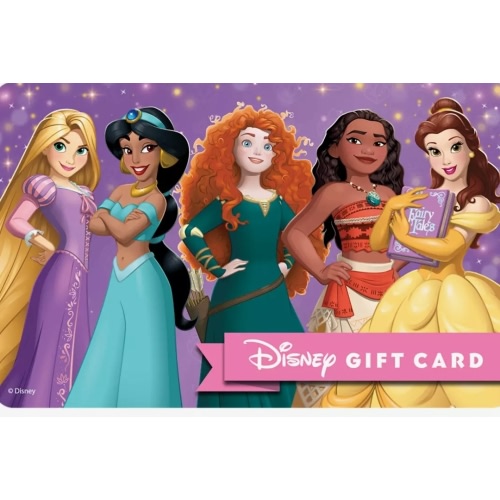 Disney Princess Disney Gift Card eGift – Rapunzel, Jasmine, Merida, Moana and Belle | Disney Store