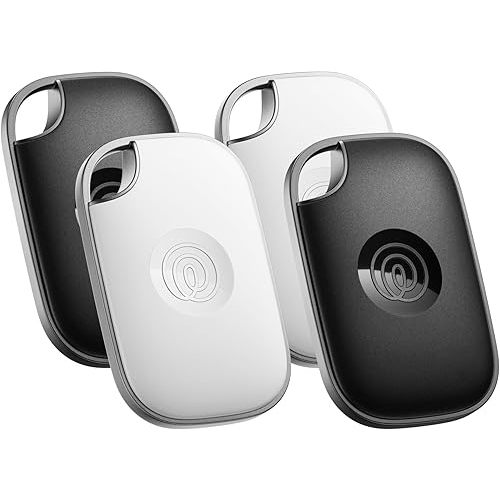 Life360 Tile Pro - Powerful Bluetooth Tracker, Key Finder and Item Locator for Keys Bags, and More. Both iOS and Android Compatible. Phone Finder. 4-Pack (Black/White)