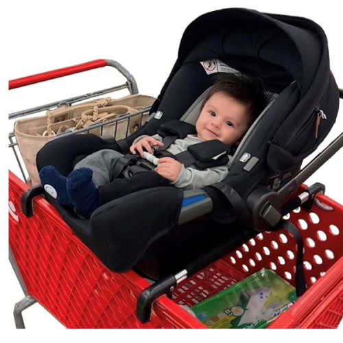 Totes Babies - Car Seat Carrier for Shopping Carts, Allows Babies, Newborns, Infants and Toddlers to Stay Snug or Sleeping in Car Seat While Parents Shop, As Seen on Shark Tank