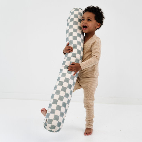 Toki Kids Tummy Time Pillow - Checker Toffee