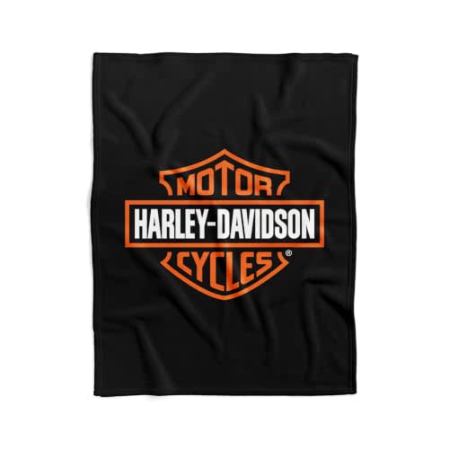 Harley-Davidson Classic Shield Silky Soft Swaddle Blanket, 40 x 50 in | 100% Polyester Baby Wrap, Smooth Surface, Gentle Everyday Layer, Neutral Reverse Side, Nursery Nap Tummy Time Stroller Travel