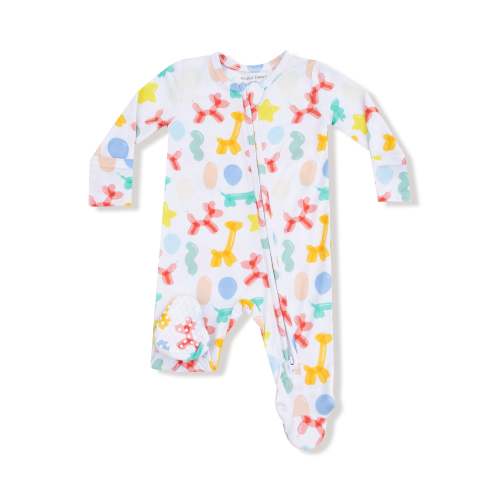 Balloon Animals - Blue - 2 Way Zipper Footie – Angel Dear (0-3M)