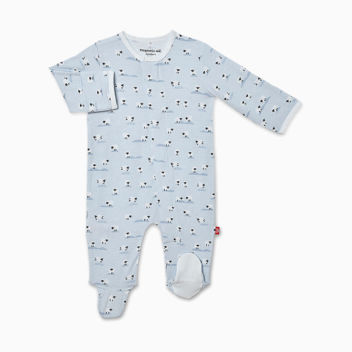 Magnetic Me Footie Pajamas Soft Modal Baby Sleepwear with Quick Magnetic Fastener