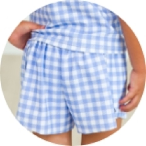 Gingham Swim Trunks