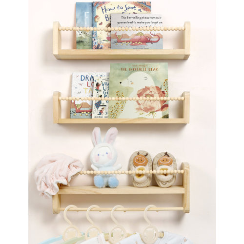 Dakota Fields Nursery Floating Shelves For Wall, Set Of 3 Book Shelves & Reviews | Wayfair