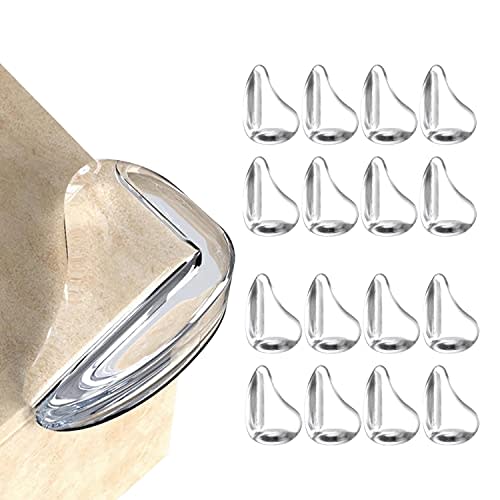 16 Pack Corner Protector for Baby, Clear Corner Protectors, Furniture Corner Guard & Edge Safety Bumpers to Cover Sharp Furniture & Table Edges