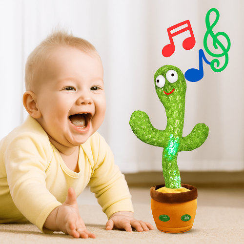 Talking Cactus Toy for Toddlers 1-3 - Plush Speech Therapy Toy that Repeats What You Say