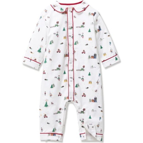 Cambridge Holiday Town One-Piece Brushed Twill Pajamas, 6-12M