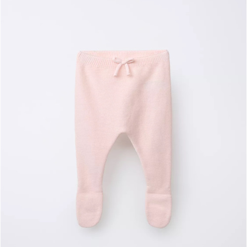 BOW KNIT FOOTED LEGGINGS - Pink | ZARA United States