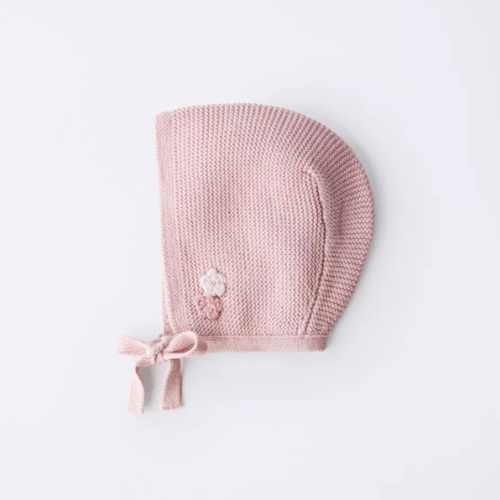 CROCHET FLOWER LINKS KNIT BONNET - Light pink | ZARA United States