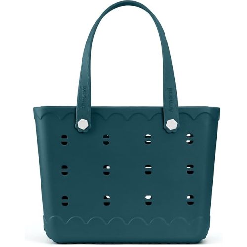 X-Large Rubber Tote Beach Bag for Women | Medium Durable Rubber Bag Waterproof Washable Versatile Tote Bags