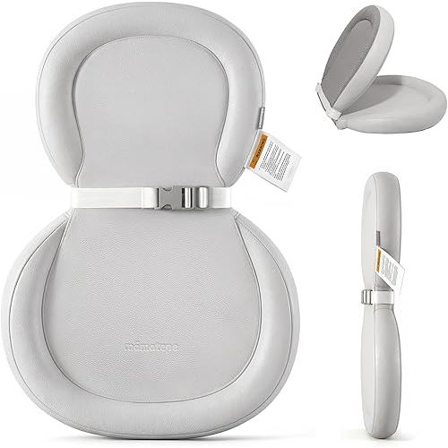 Mamatepe Peanut Baby Changing Pad, Waterproof Wipe-Clean PU Foldable On-the-Go Travel Mat, Non-Slip with Adjustable Safety Belt for Dresser & Changing Table, 30"x18", Gray