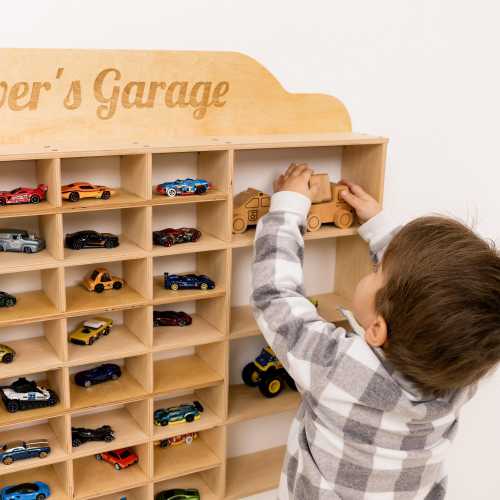 Wooden Wall Car Shelf Display, Toy Cars Storage Rack, Kids Room Organizer, Nursery Wall Decor, Cars Holder, Easter Gift for Toddler