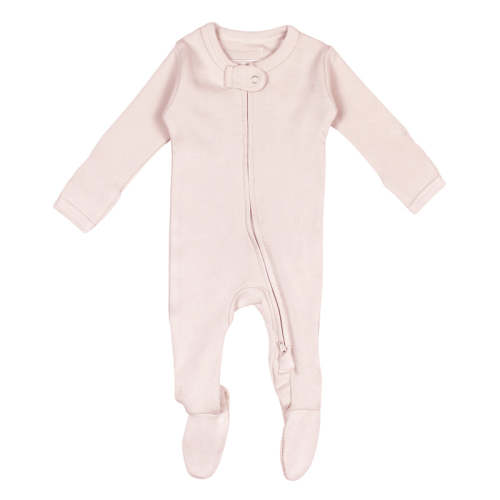 Blush | Organic Zipper Footie 3-6m