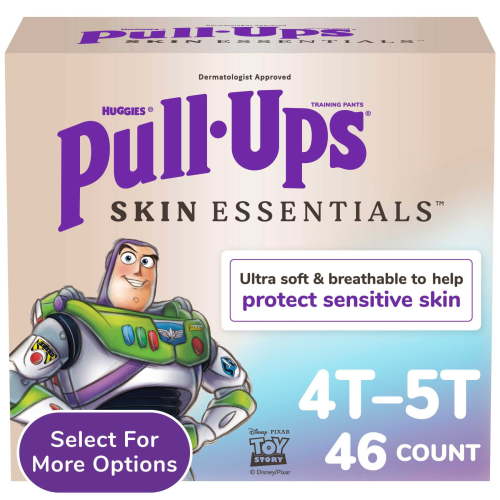 Pull-Ups Boys' Skin Essentials Training Pants, 4T-5T (38-50 lbs), 46 Count (Select for More)
