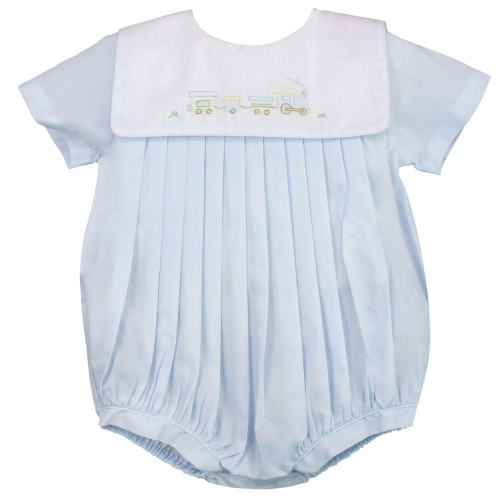 Train Embroidered Bubble – 9 months