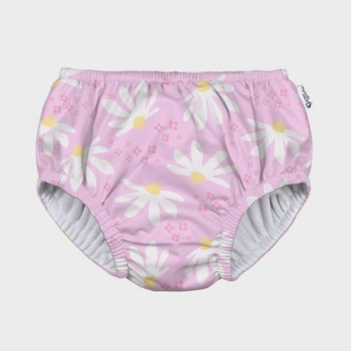 green sprouts Toddler Eco Pull-Up Reusable Swim Diaper, Color: Light Pink, Size: 6M