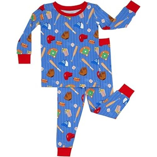 Little Sleepies Two-Piece Pajama Set for Boys & Girls, Soft Viscose from Bamboo Toddler Pajamas for Kids, Family Matching PJs