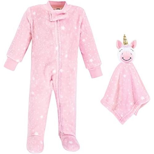 Hudson Baby Baby Girls' Flannel Plush Sleep and Play and Security Toy