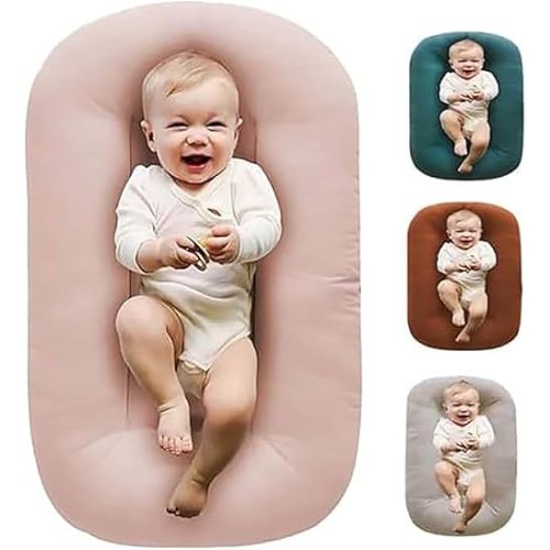 Pillow Lounger, Lounger Pillow for 0-24 (Beige) (Pink)