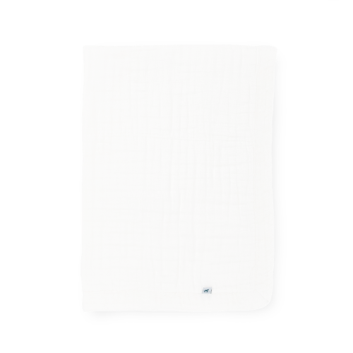 Organic Cotton Muslin Baby Quilt - White