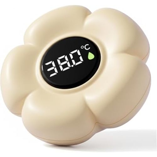 Baby Bath Thermometer, Color Alert Bathtub Thermometer Baby Floating Flower Bath Thermometers for Safety Infant & Toddler Time, Yellow