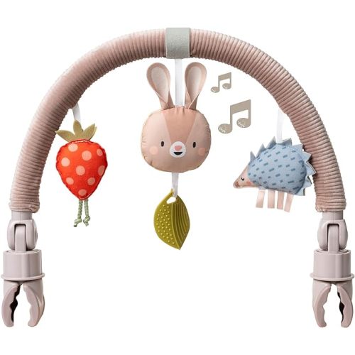 Taf Toys Arch | Ideal for Infant & Toddlers, Fits Stroller & Pram, Activity Arch with Fascinating Toys, Stimulates Baby’s Senses and Motor Skills Development, Easier Outdoors (Musical Bunny Arch)