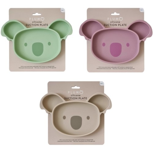 Plum Silicone Koala Suction Plate - Assorted*