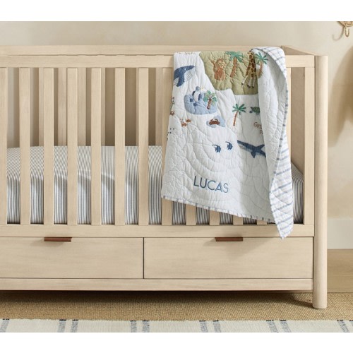 Layton Map Baby Quilt | Pottery Barn Kids