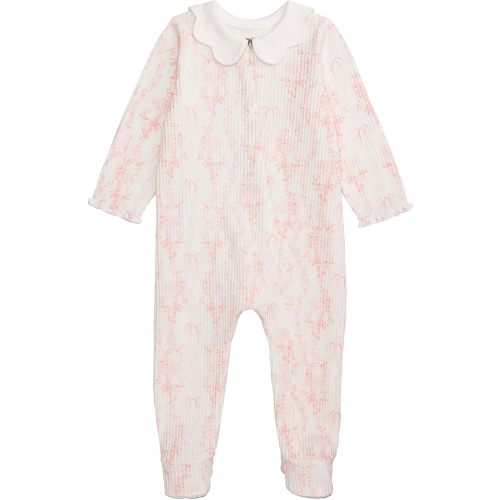 Mud Pie Baby Girl Floral Pink Scallop Sleeper