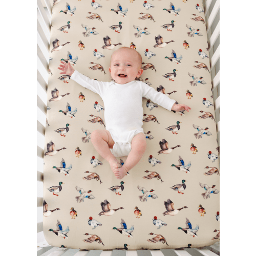 Duck Duck Goose Bamboo Crib Sheet – Little Crowns & Capes