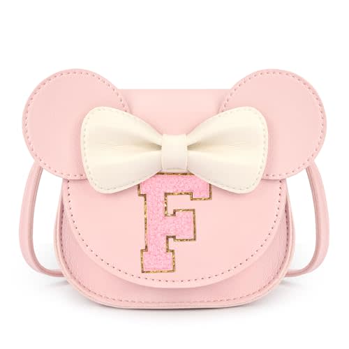 mibasies Toddler Purse Girl Gifts: Birthday Gifts for Girls 3-8 - Little Kids Gifts Mini Mouse Ears Bow Purse (Pink F)