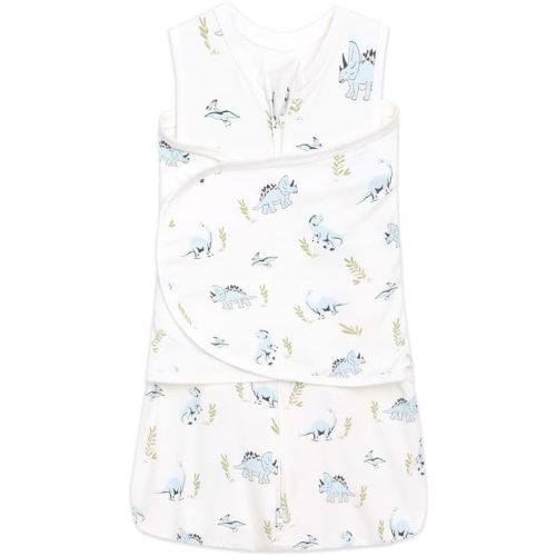 Baby Wearable Blanket Sleeveless Unisex Sleeping Bag Swaddle Boy Girl Sleep Sack Viscose from Bamboo, Little Dinosaur, 3-6Months