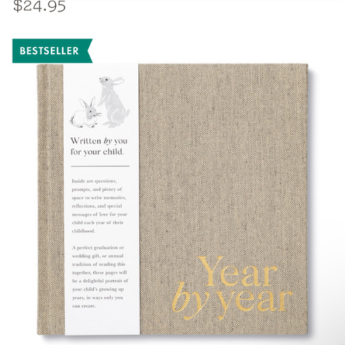 Year by Year: Letters Written by You for Your Child | Hardcover, Keepsake Book | Compendium