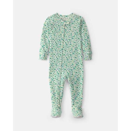 Baby Girl Sea Life 100% Cotton 1-Piece Pajama - Green | Carter's - Size 12M