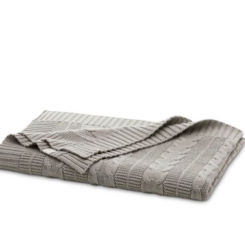 Cable Knit Organic Cotton Baby Blanket