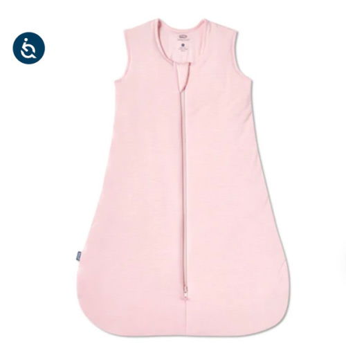 HALO - 1.5 TOG supersoft bamboo wearable blanket, double zipper sleeping bag with weighted feel - pink