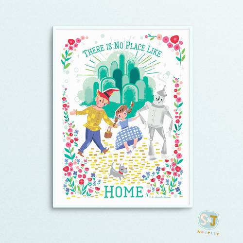 Exclusive Wizard of Oz print, 80th anniversary, No Place Like Home, Dorothy's Journey, Emerald City, Frank Baum, modern nursery, Riley Blake