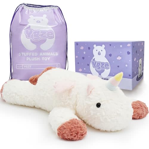 Weighted Unicorn Stuffed Animal 24 Inch, 4 Lbs | Ultra soft and snuggly for hugs, satisfying gift choice for kids, teens and adults