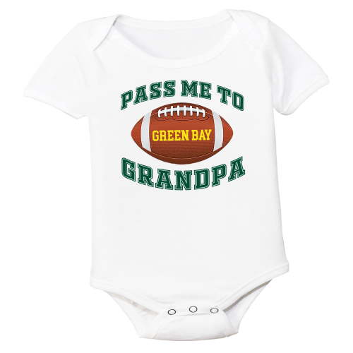 Future Tailgater Pass Me to GrandPa Baby Bodysuit for Green Bay Fans