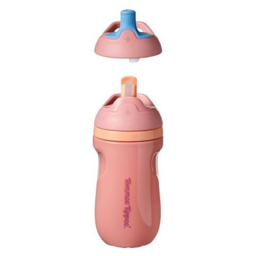Tommee Tippee 9oz Insulated Sporty Spout and Straw Multilid Cup - Pink